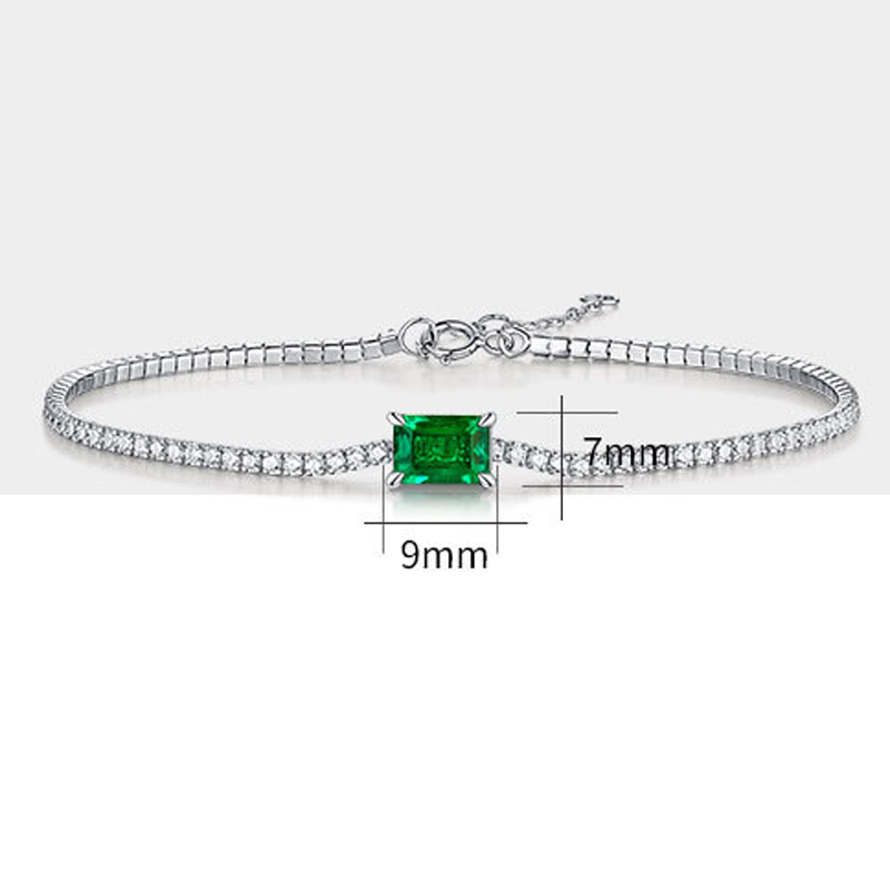 3mm Green Emerald CZ Tennis Bracelet Iced 925 Sterling Silver Vermeil –  MIAMISILVER