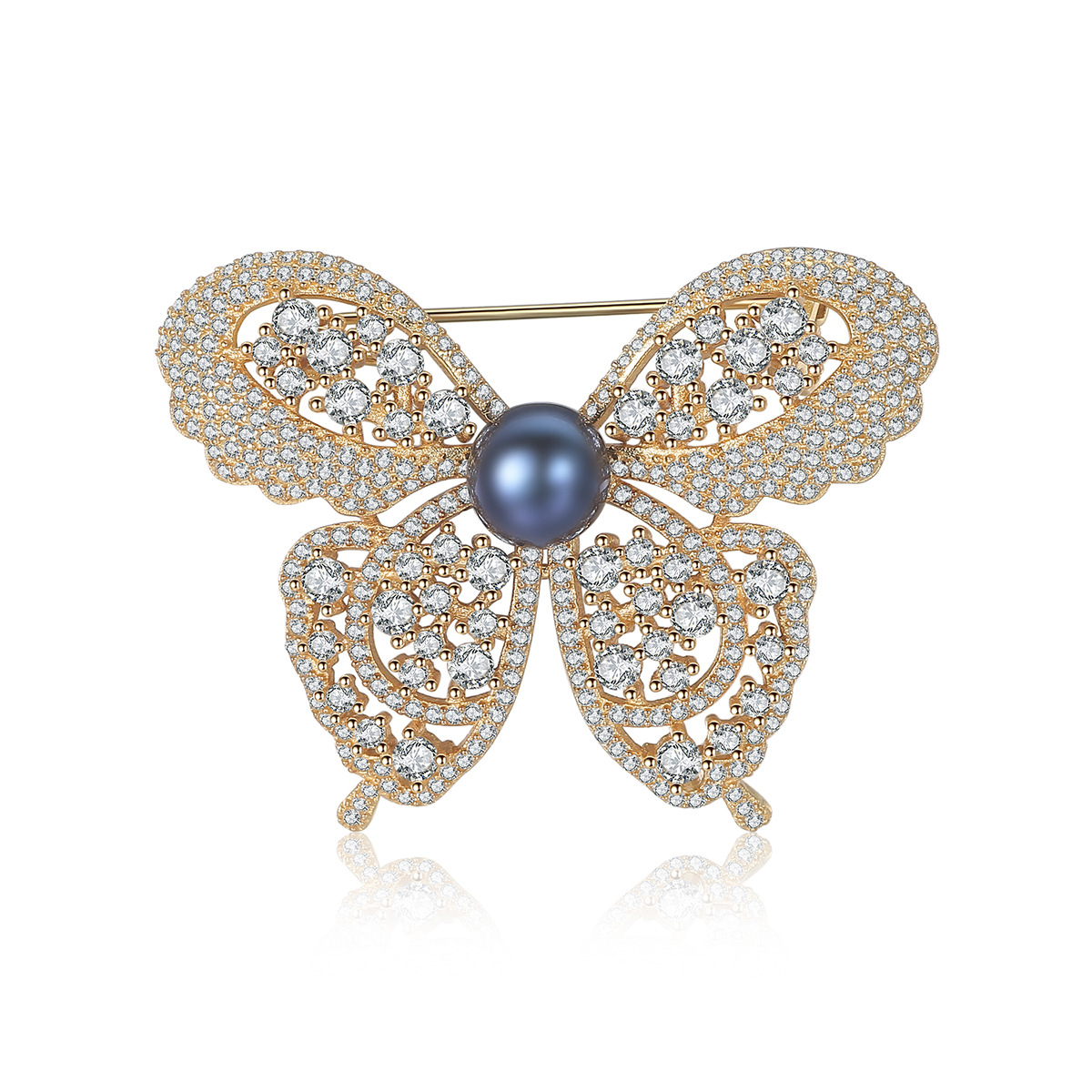 jachon twisted pearl brooches for women