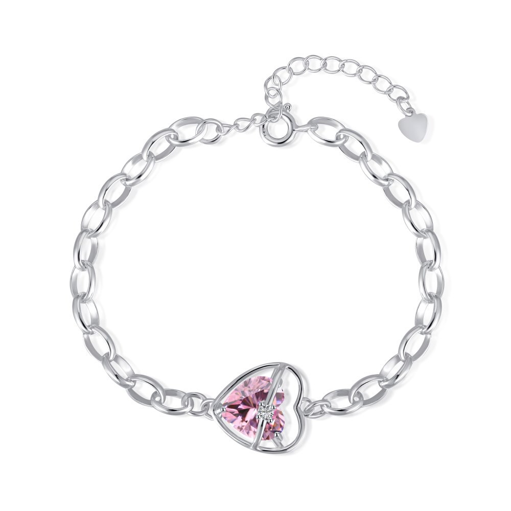 Amelia Bracelet Emerald | Heart Shaped | Gold Vermeil | Explore our Fine  Womens Jewelry, Silver Bracelets for Women, A Dainty Charm Bracelet - Ke  Bella