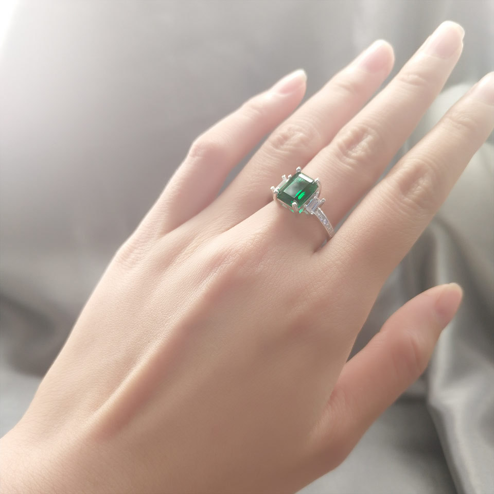 green topaz on water ring | Argentium ring | A & R Jewellery